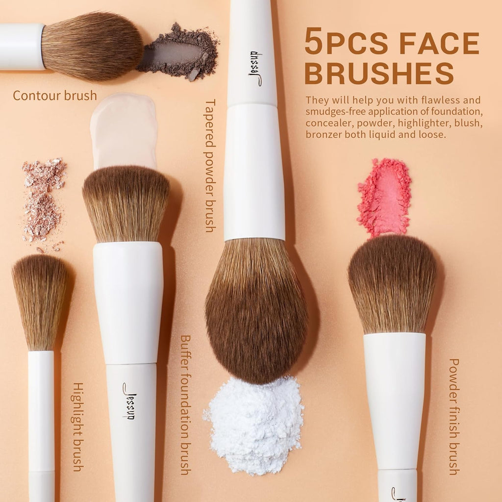 Jessup Pinselset Makeup Pinsel Make up Pinsel Set 14 Stück Schminkpinsel Kosmetikpinsel Gesichtspinsel Augenpinsel Lidschattenpinsel Puderpinsel Foundation Highlight Concealer Pinsel T329