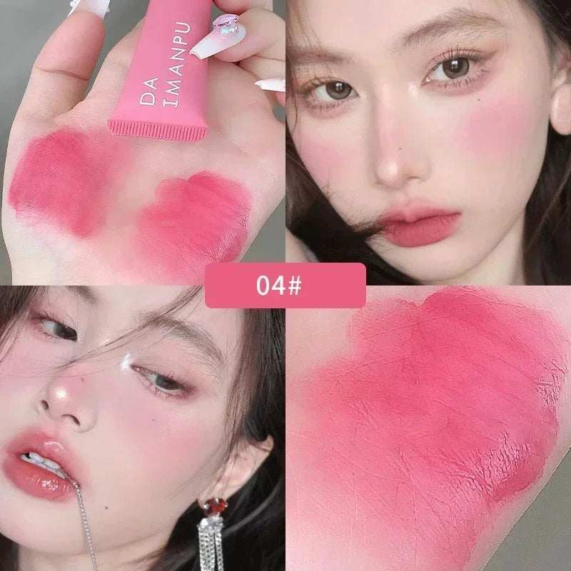 Monochrome Liquid  Lightweight Color Rendering Natural Brighten Matte Rouge Blush Waterproof Facial Contouring Cosmetics