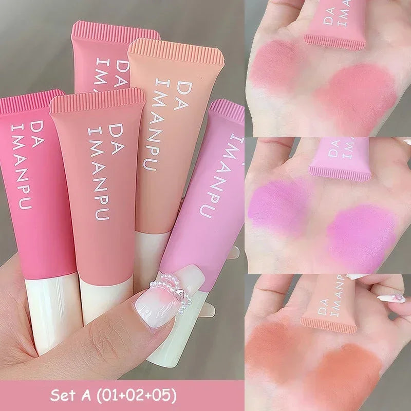 Monochrome Liquid  Lightweight Color Rendering Natural Brighten Matte Rouge Blush Waterproof Facial Contouring Cosmetics